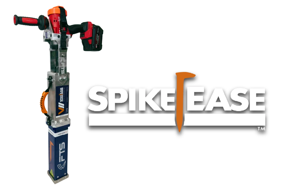 SpikeEase battery-powered railroad spike puller