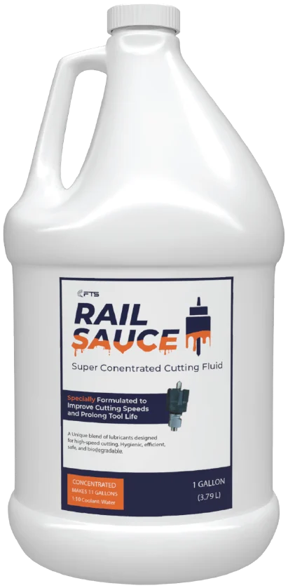 FTS Rail Sauce concentrated cutting fluid gallon jug