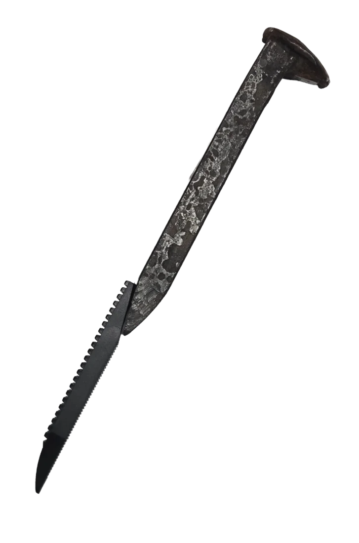SpikePlug fitted to the point of a railroad track spike